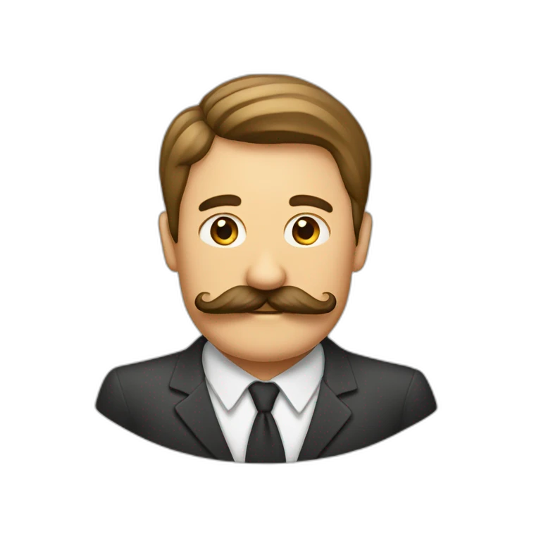 Bonnhome avec une moustache rectangle emoji