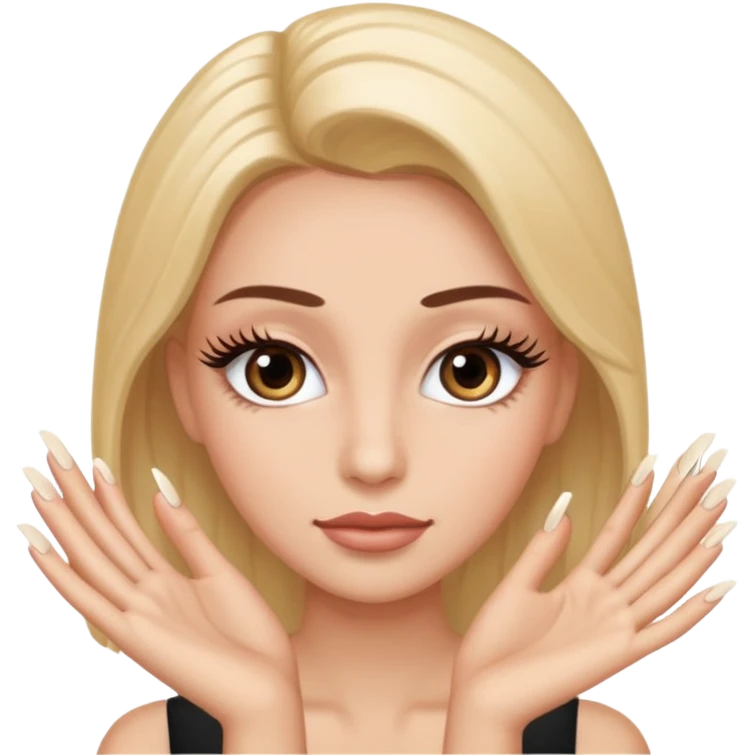 Face with lashes and nails  emoji
