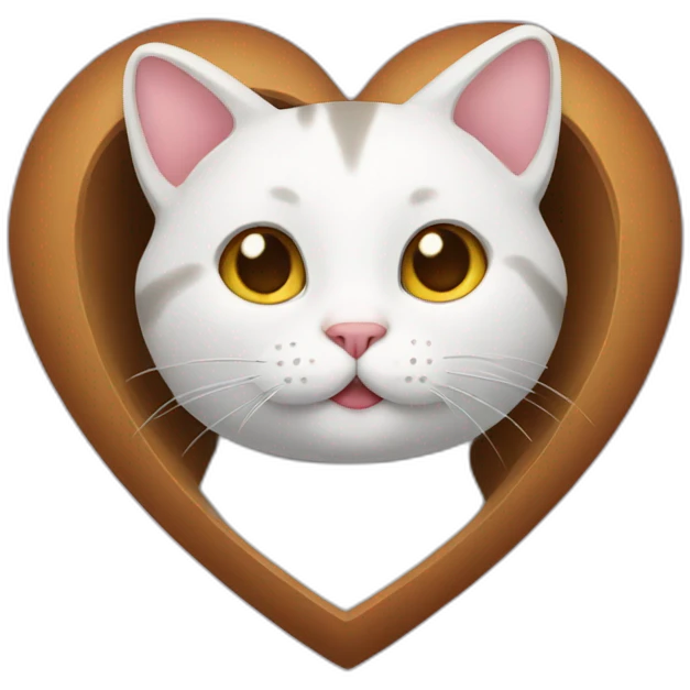 Cat inside heart emoji