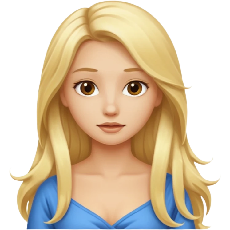 Hot blonde girl with no dress emoji