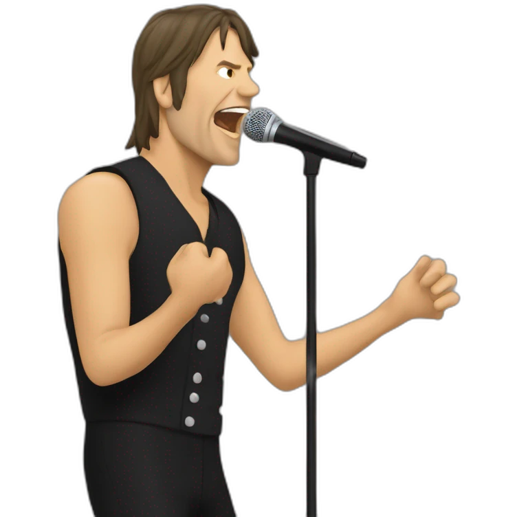Bruce dickinson singing on stage emoji