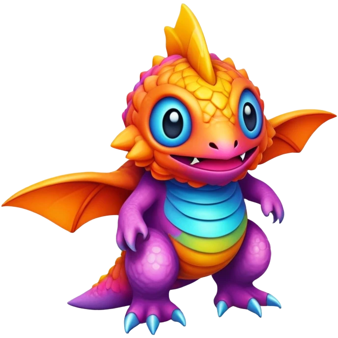 Randomly-colored colorful Fakémon-creature emoji
