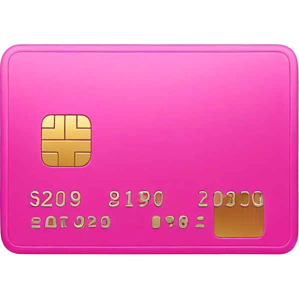 Pink bank card emoji