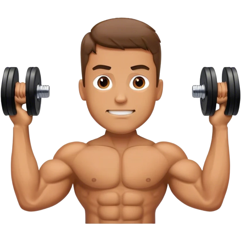 man holding dumbbells emoji