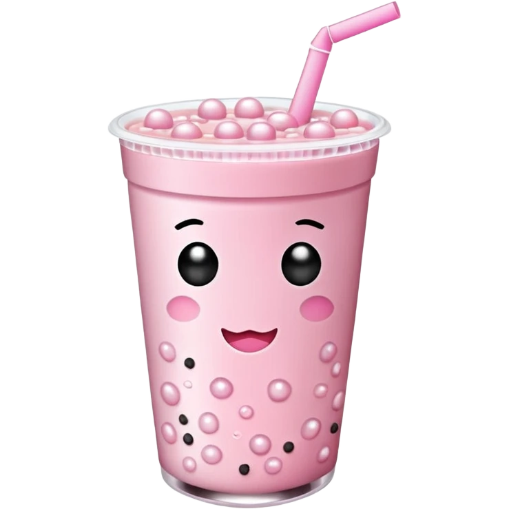 Some pink boba tea emoji