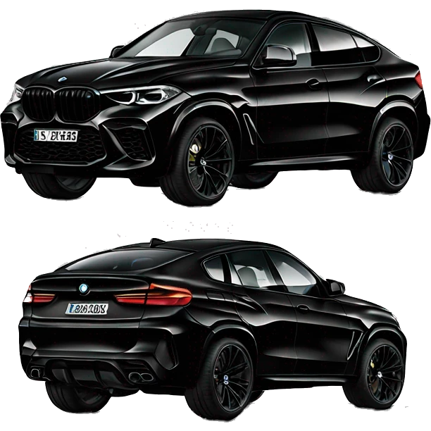 Black BMW X6 M Competition  emoji