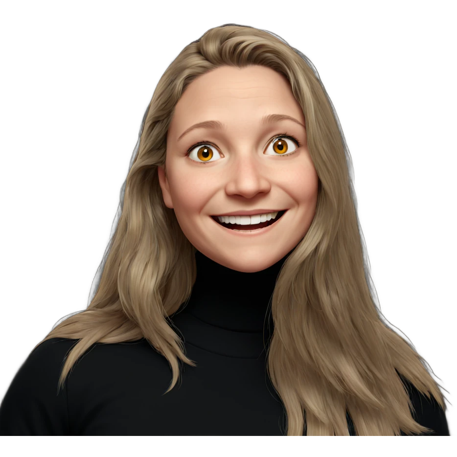 smiling girl in horror theme emoji