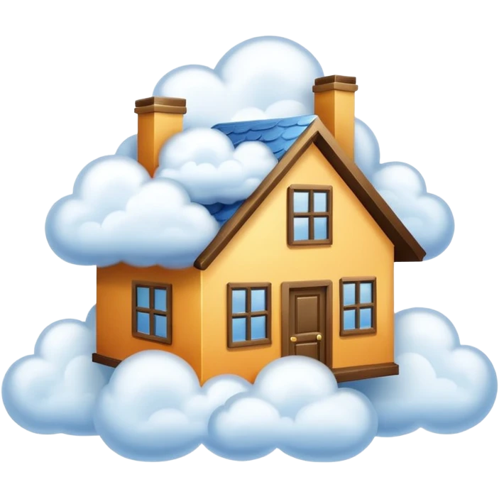 house made of clouds material  emoji