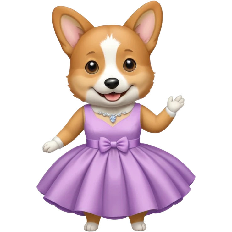 Corgi as a bridesmaid emoji