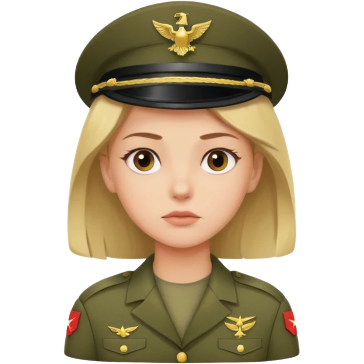 the girl thinks about the guy who is in the army emoji