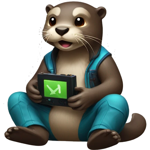 Otter playing video games  emoji