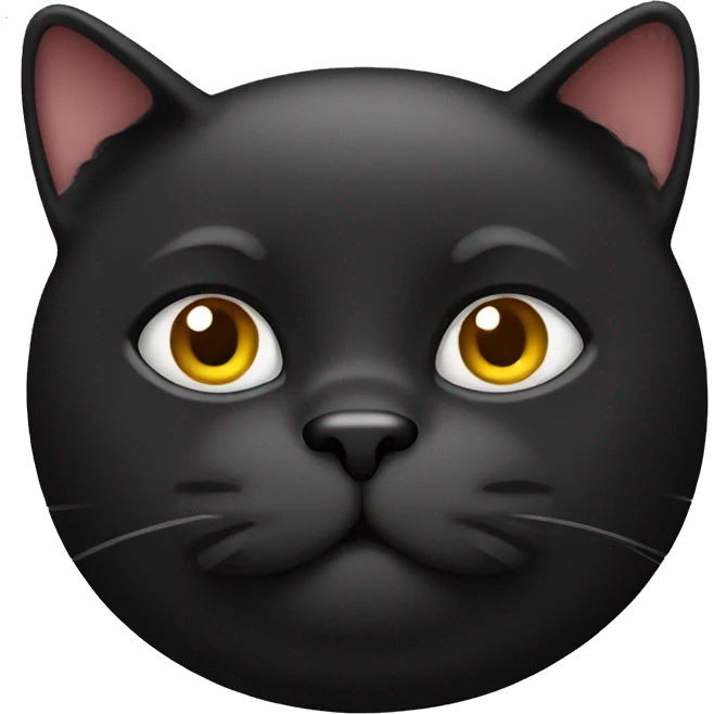 Black fat cat emoji