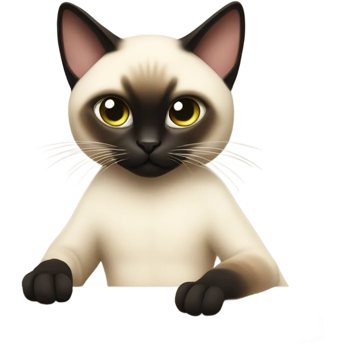 Siamese cat eating sushi emoji