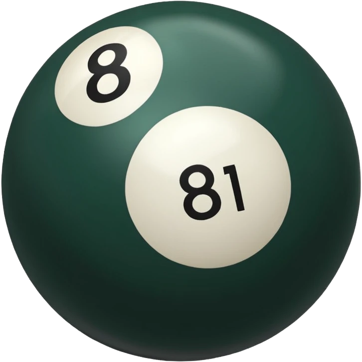 create emoji with the themes of heyball - chinese eight ball emoji