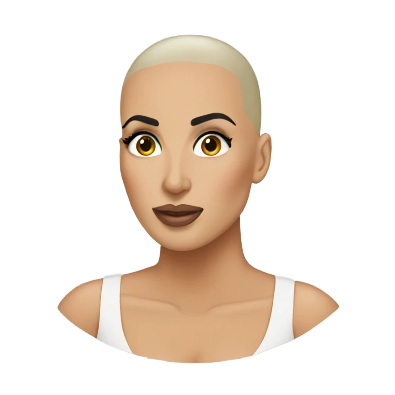 bald kim k emoji