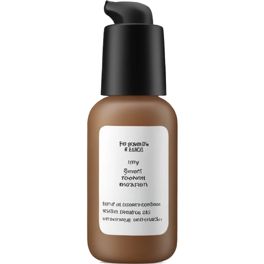 tiny facial exfoliant bottle with label emoji