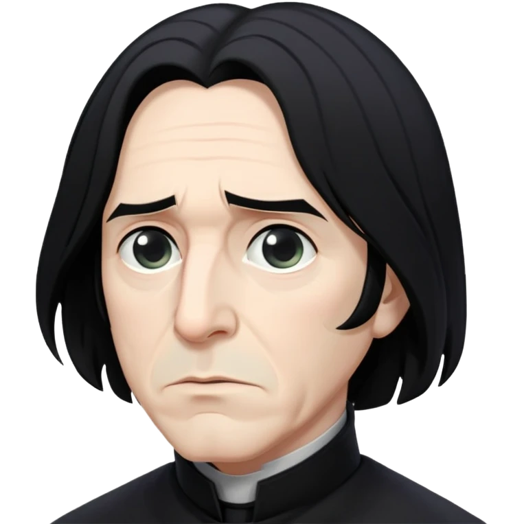 sad Professor Snape side profile with black hair emoji