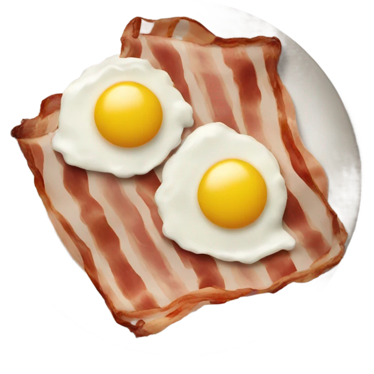bacon and eggs plate emoji