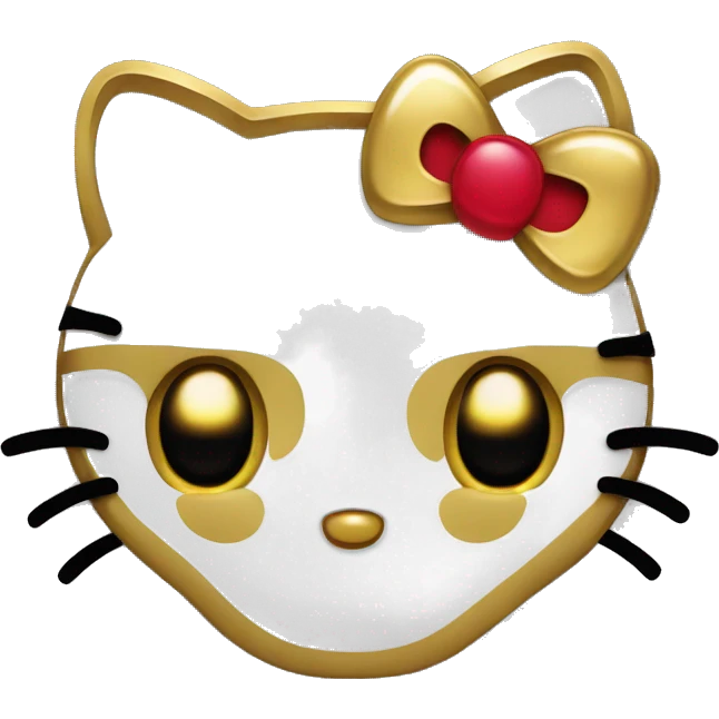 Hello kitty with a gold grill emoji