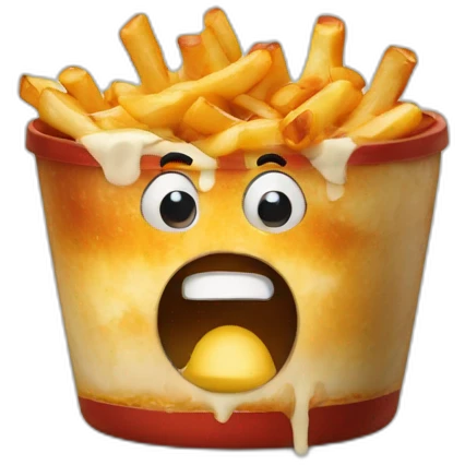 Poutine shocked emoji