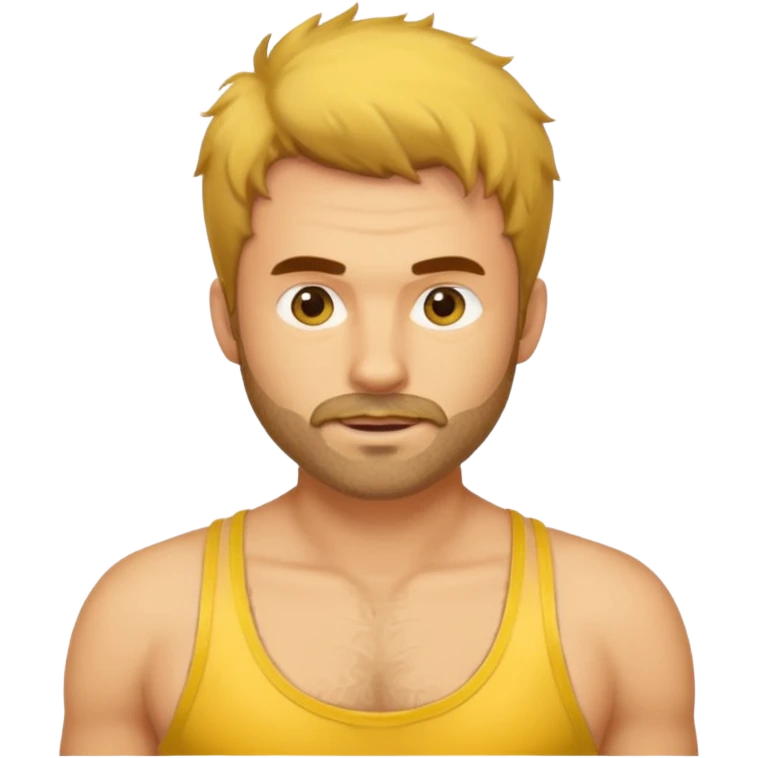 HAIRY GUY MEN WEARING YELLOW   BRA  emoji