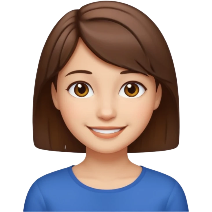 smiling girl with short hair emoji