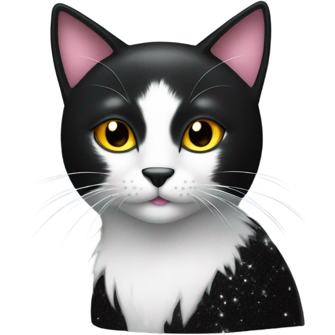 sparkly black cat  emoji