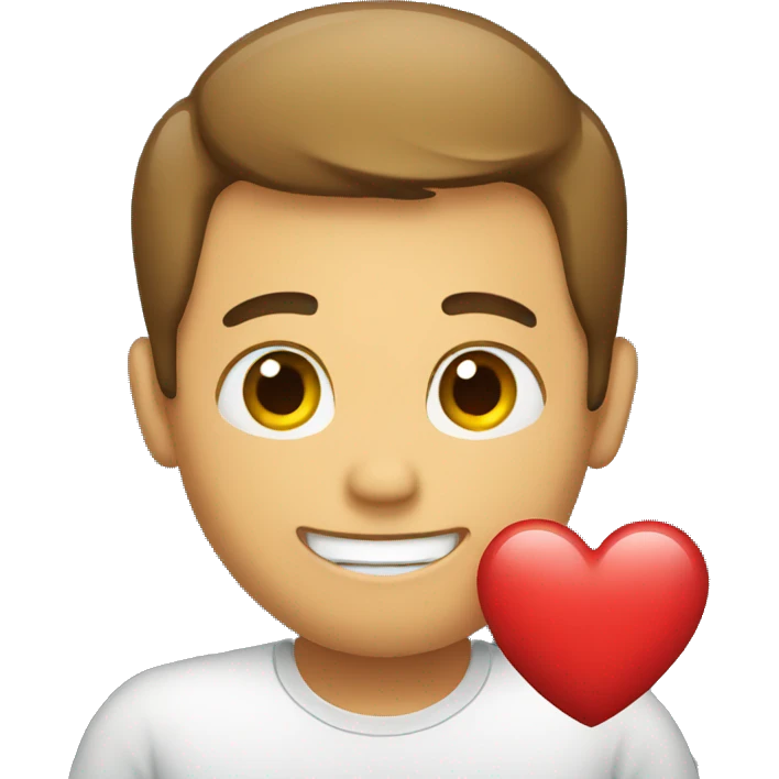 Male emoji holding heart emoji