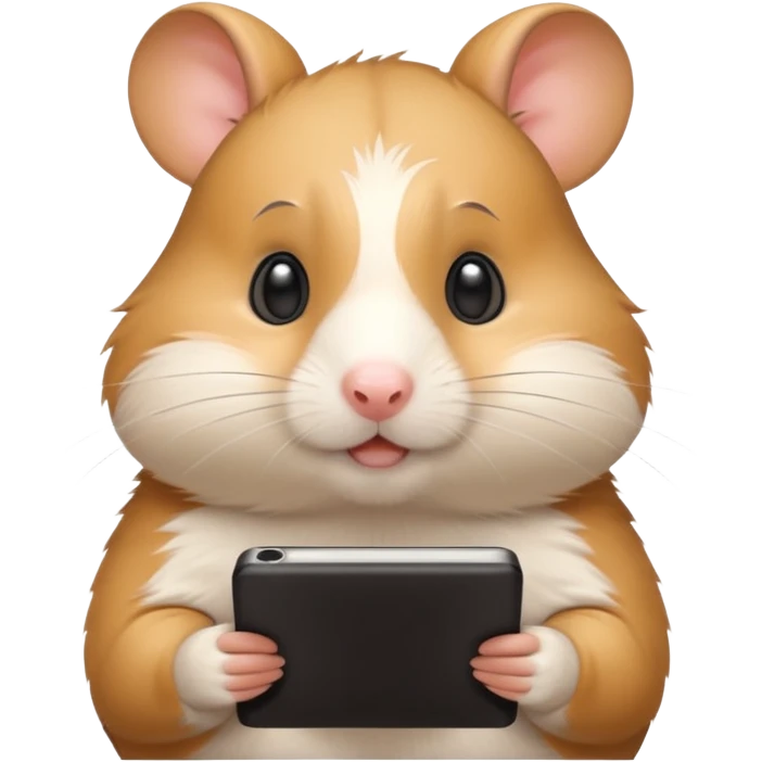 Hamster watching a movie emoji