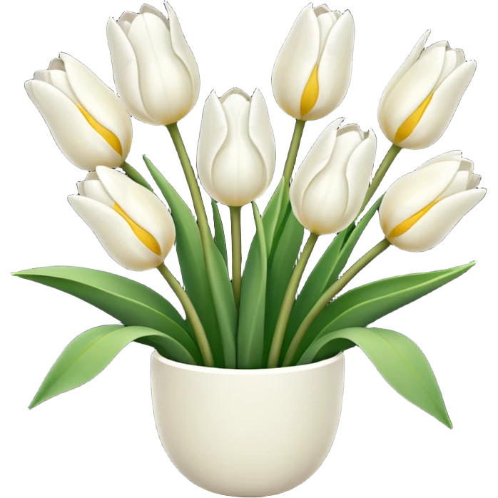 White tulips emoji