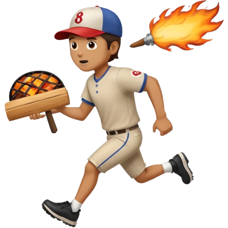 Barbecue runaway steve steve go help run the sign boom emoji