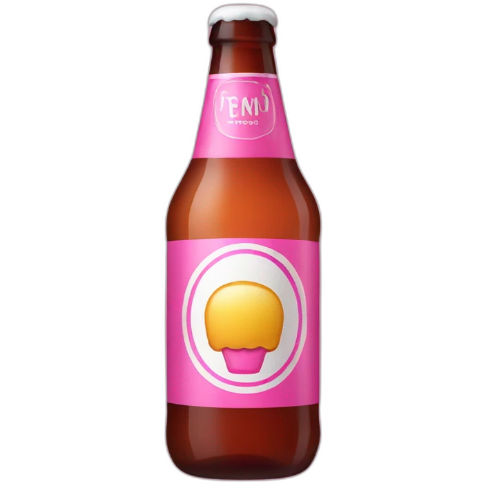 Pink Bottle beer emoji