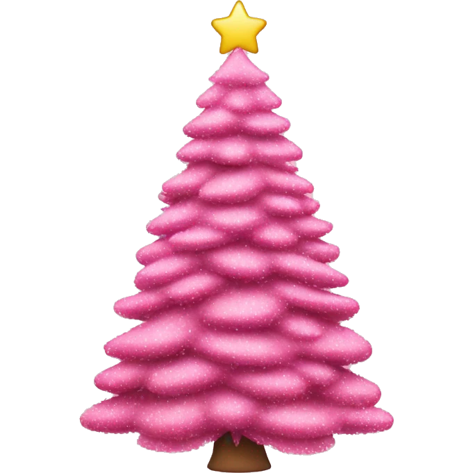 Pink Christmas tree emoji
