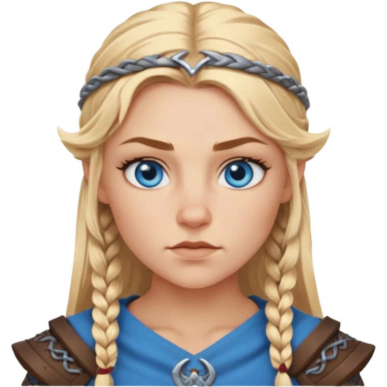 Viking female with blue eyes  emoji
