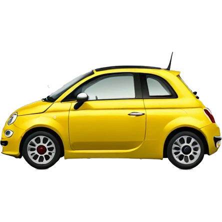 Emoji fiat 500c yellow emoji