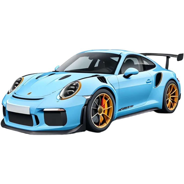 Porsche 911 gt3 rs in baby blue emoji