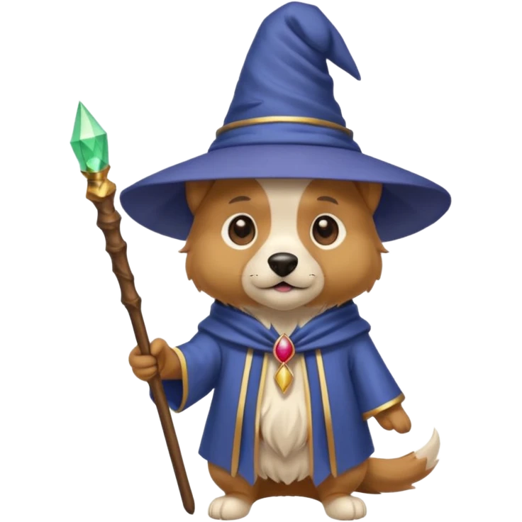 Dog wizard emoji