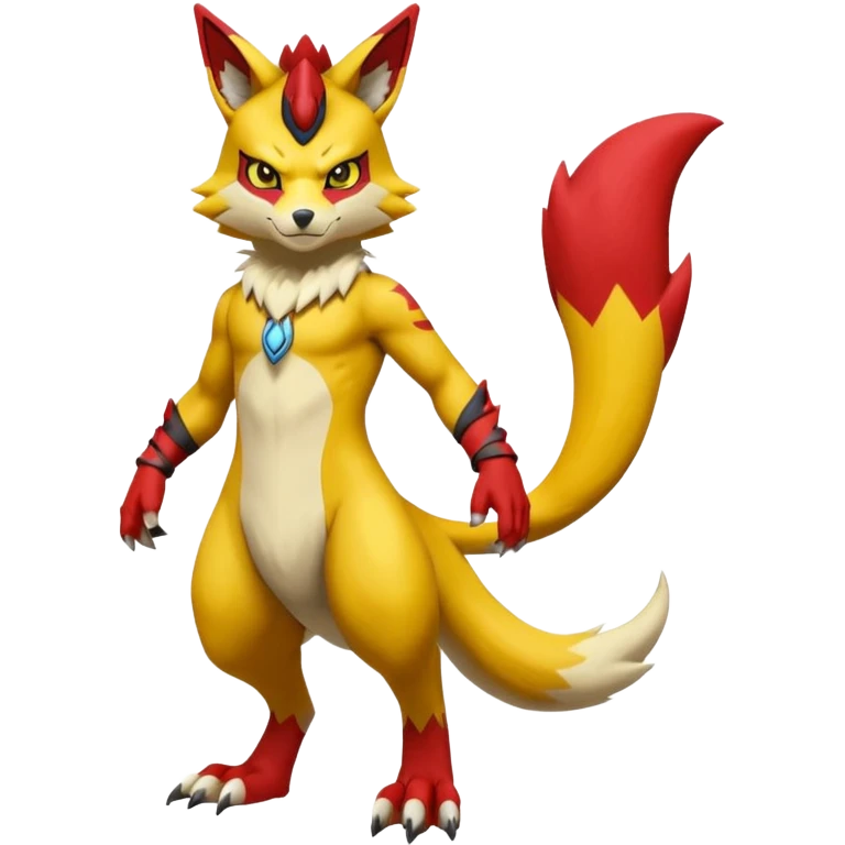 Red Zeraora-Renamon (full body) emoji