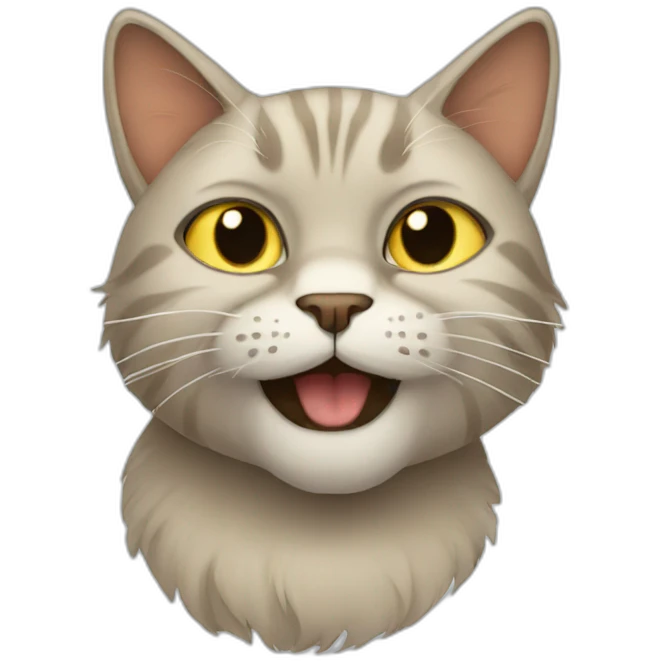 Cat with a beard emoji