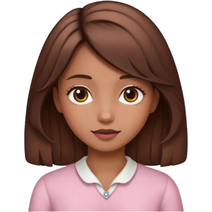 girl with neopolitan hair emoji