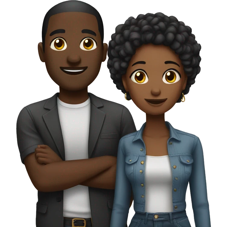Black couple  emoji