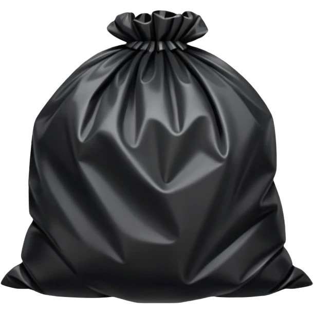 Black trash bag emoji