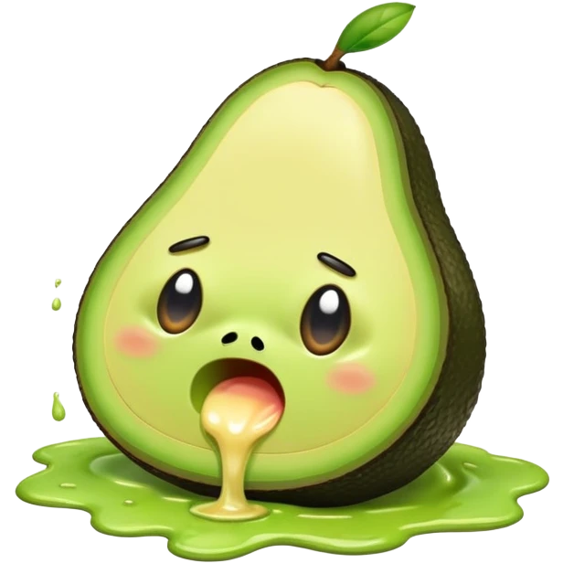 avocado puking emoji
