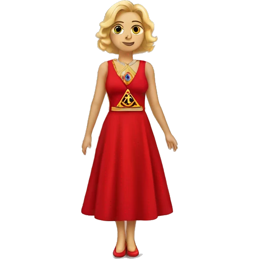 Female red dress Freemason  emoji