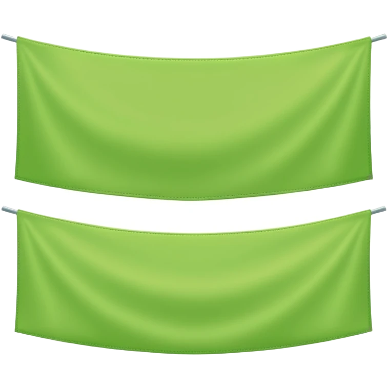 Flat light green horizontal banner emoji