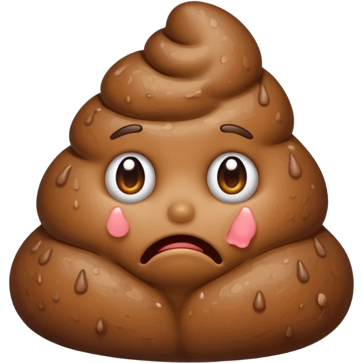 a poop crying emoji