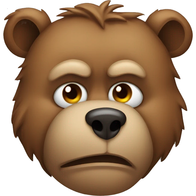 A disgusted bear emoji