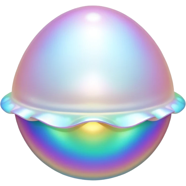 pearl in a shiny shell emoji