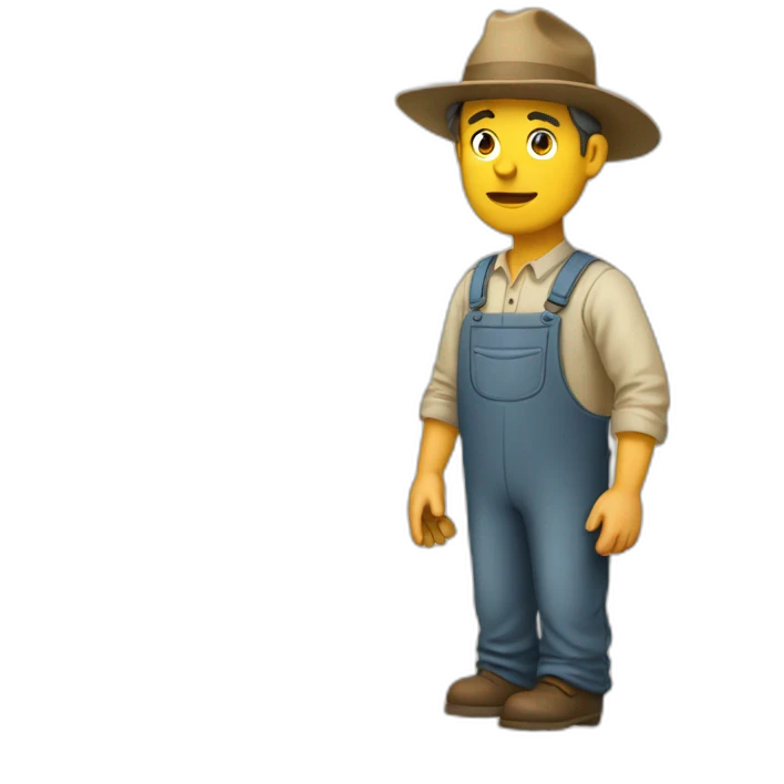 Agriculteur triste emoji