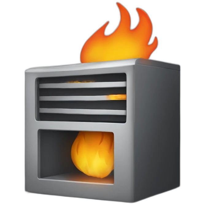 server on fire with a hit of aws emoji
